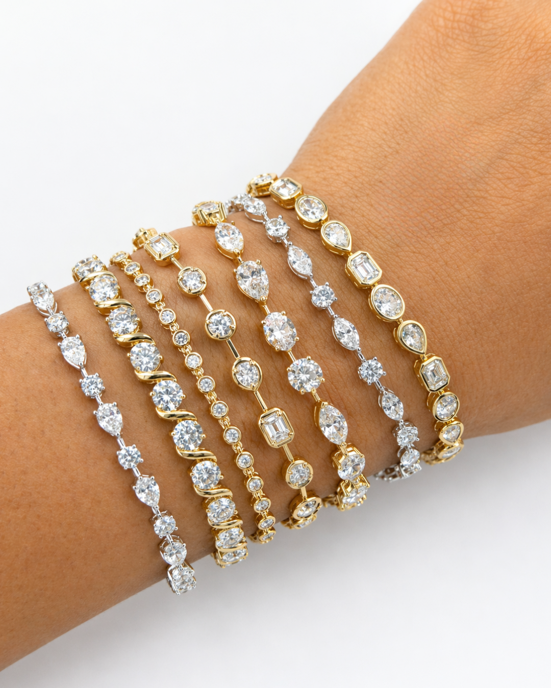 5.34 Carats Round & Marquise Diamond Bracelet